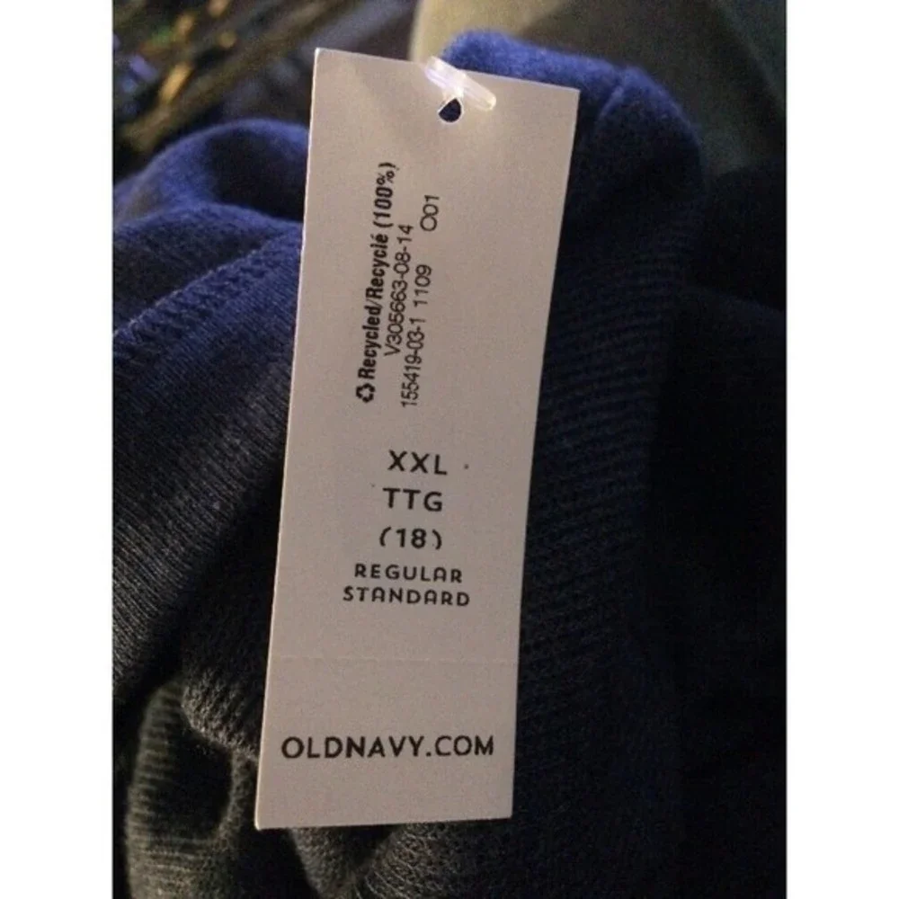 Old Navy Sweater Crew Blue OLX French Rib Navy Crocket Long Sleeves